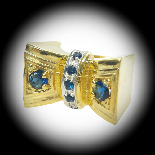 Anello art déco con vignetta